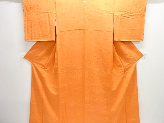JAPANESE KIMONO / IROMUJI / WOVEN TEMPLE SCENERY / ONE CREST 
